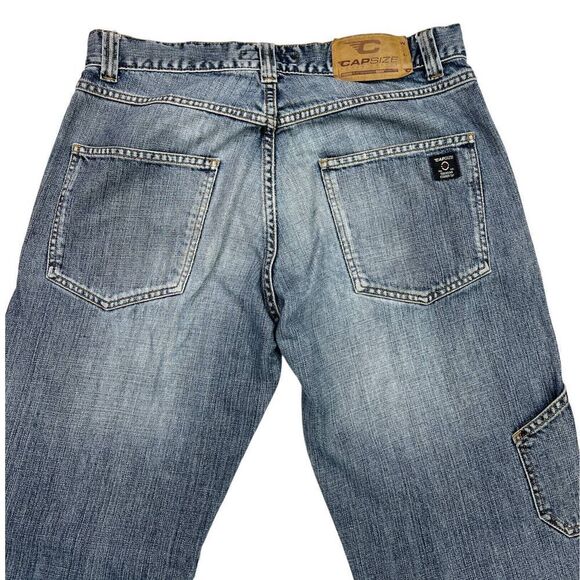 Vintage Capsize Men 100% Cotton Straight Jeans US 33 x 34 Light Blue Denim - Picture 7 of 12